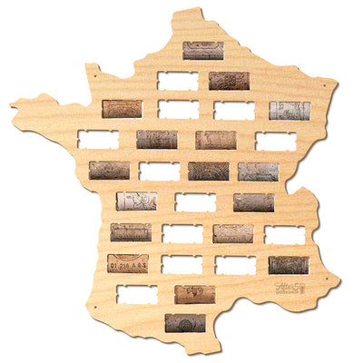 France Wine Cork Map